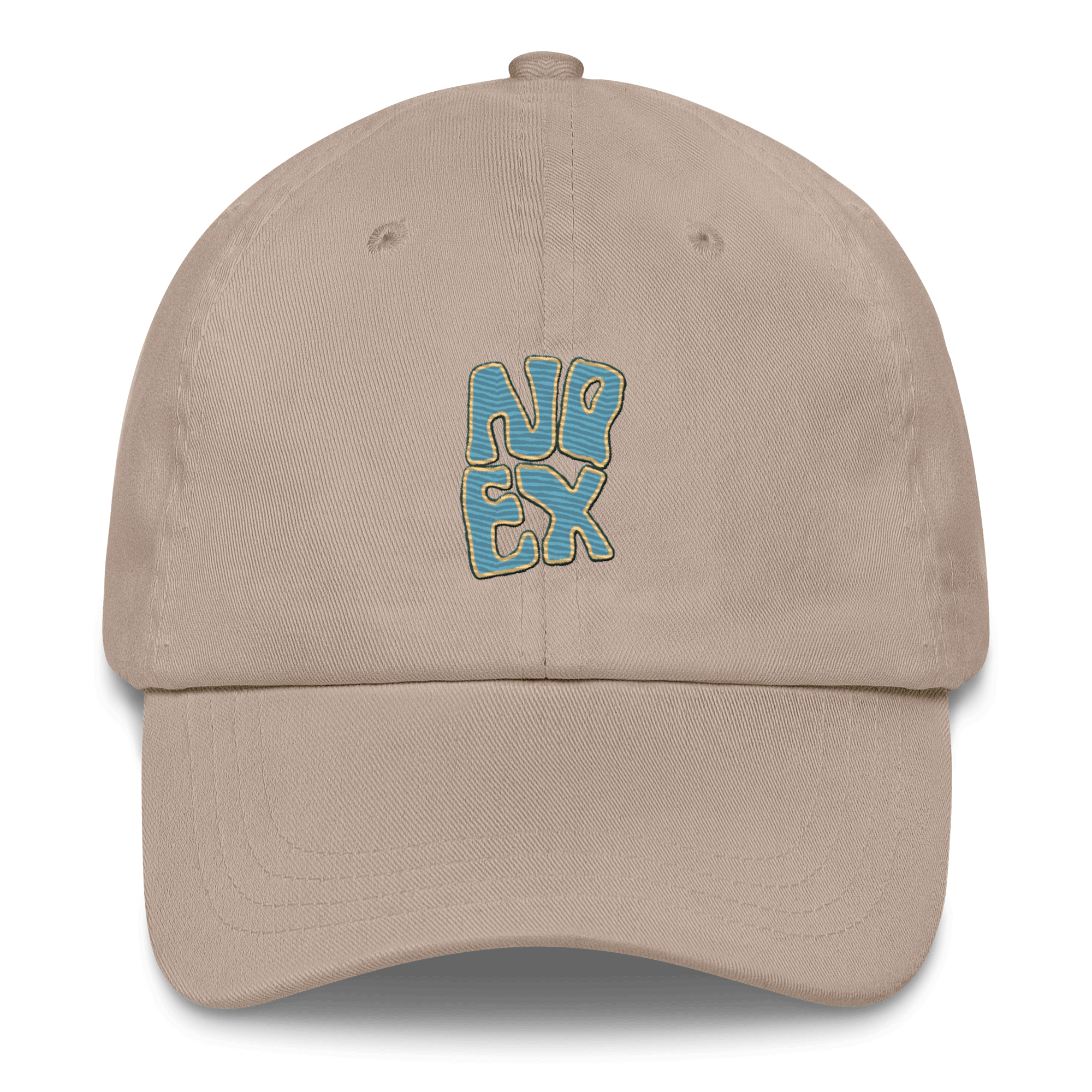 Dad hat featuring the No Expectations logo on the front, part of the No Expectations Blue Logo brand collection