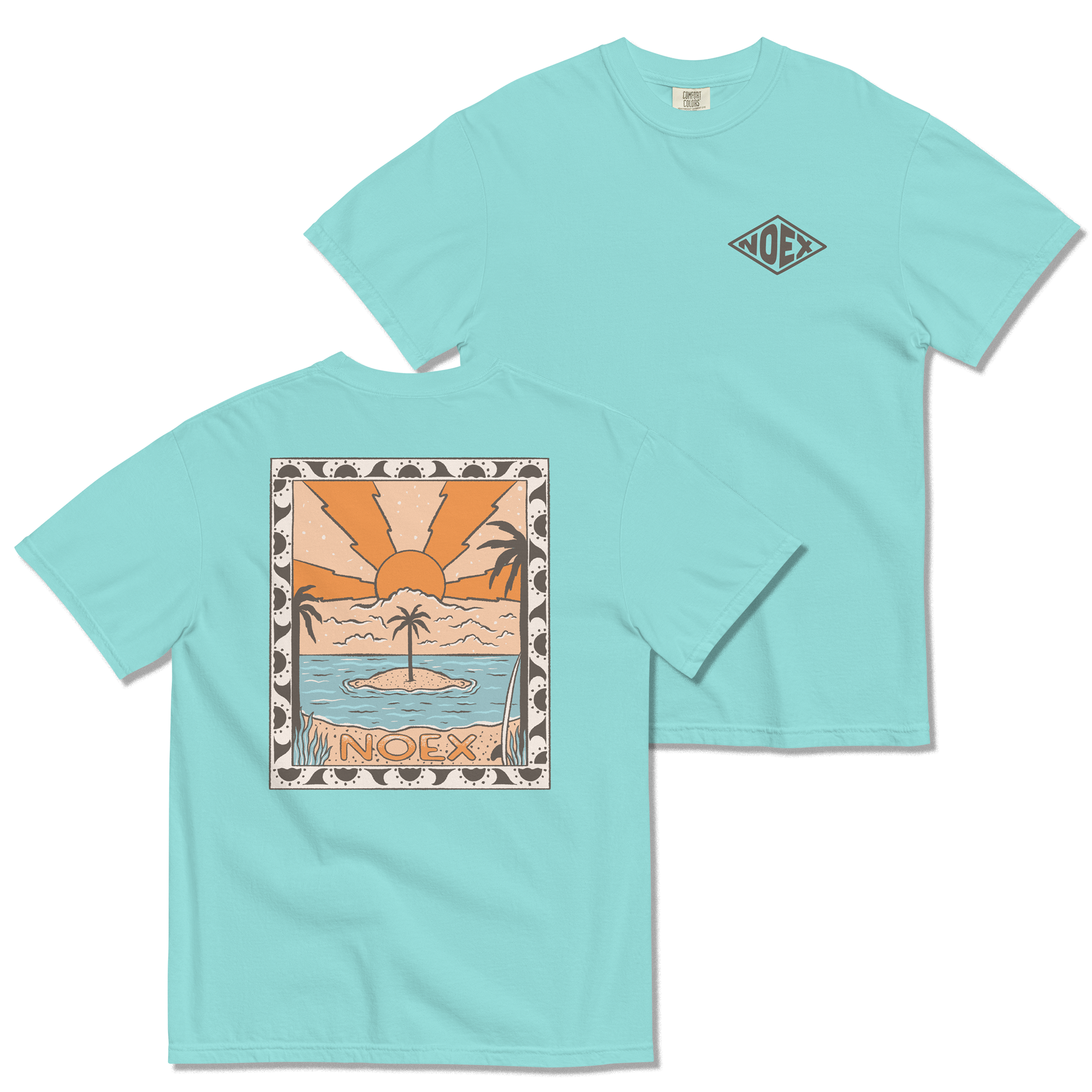 Soft and Durable No Expectations Short Sleeve Island Rays Chalky mint T-shirt