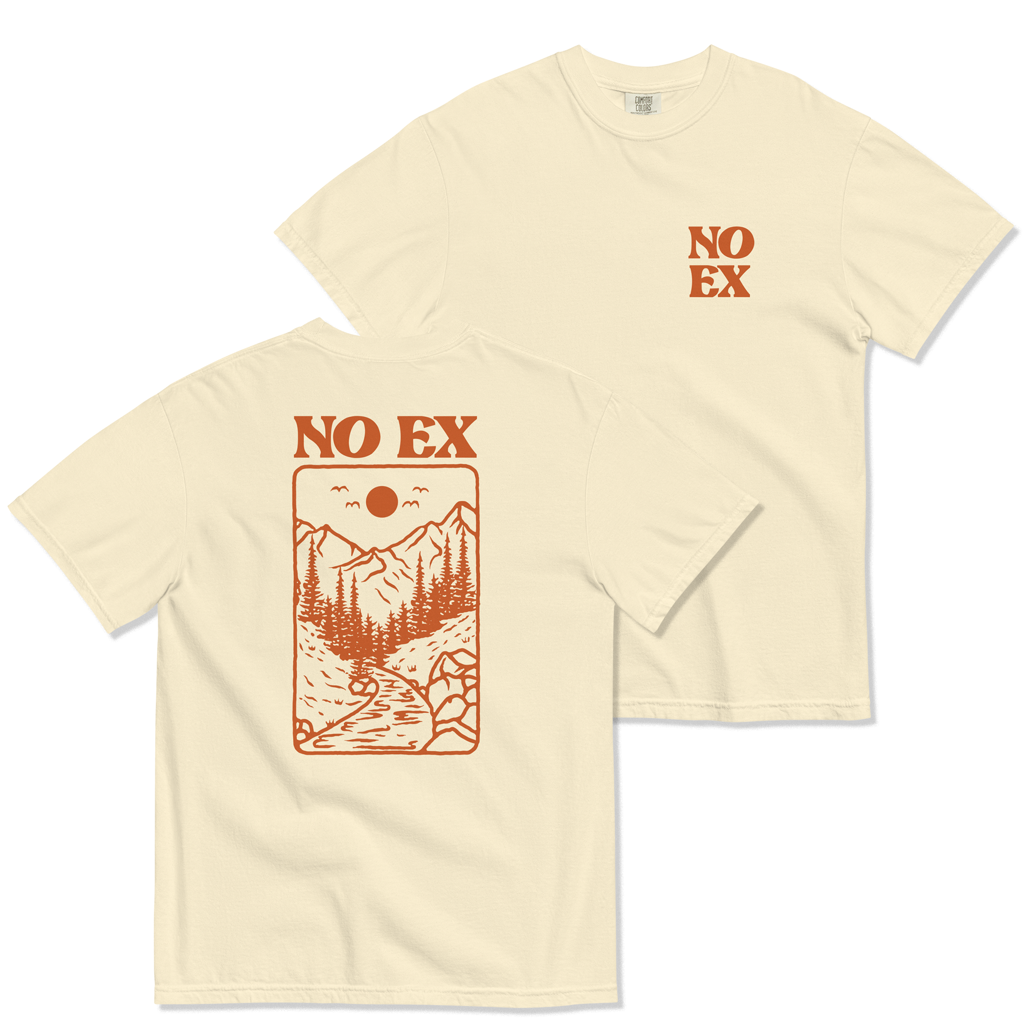 Soft and Durable Comfort Colors short sleeve t-shirt featuring a Nature Path graphic, part of the No Expectations brand collection Ivory