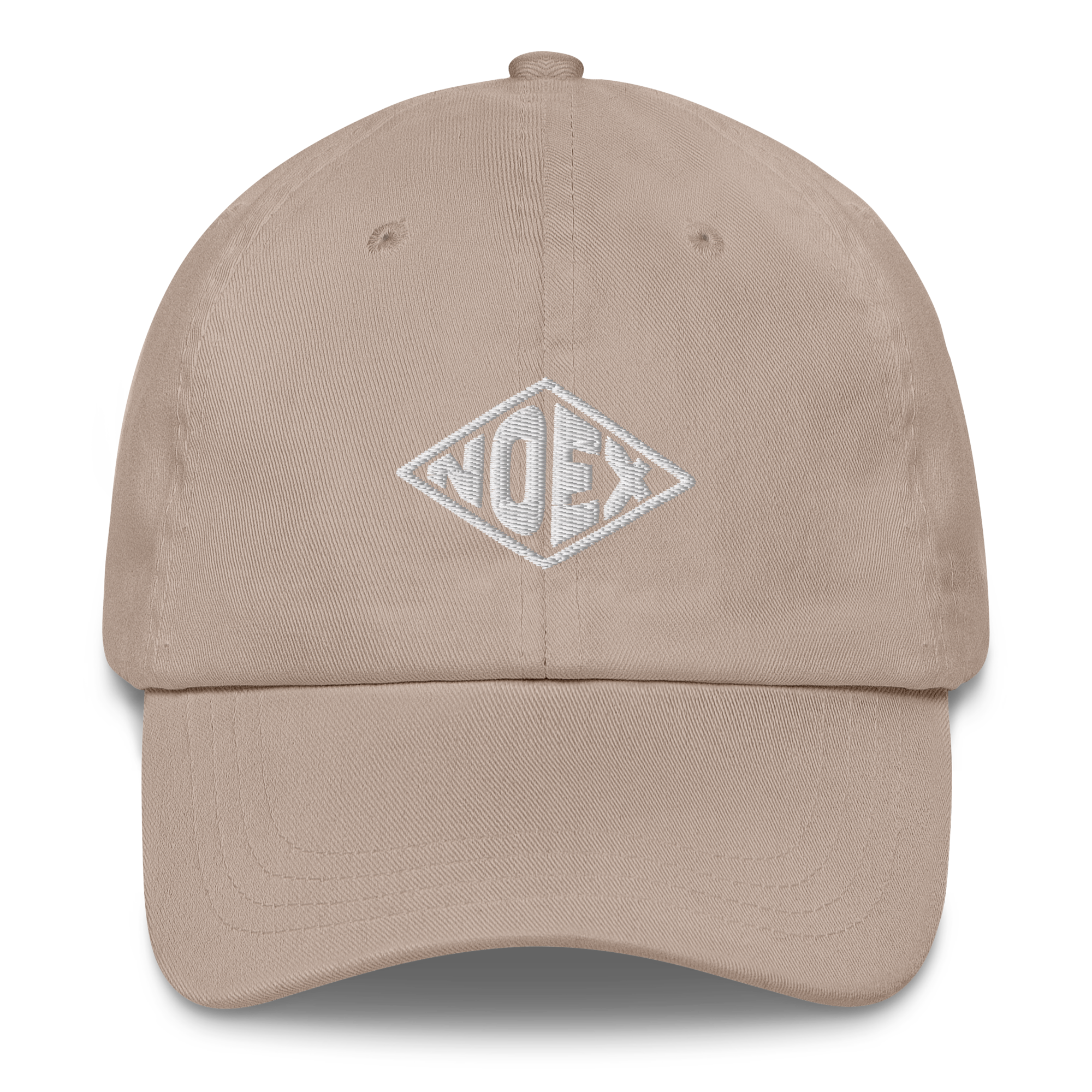 Unisex Embroidered Dad Hat featuring the No Expectations logo on the front, part of the No Expectations brand collection Stone