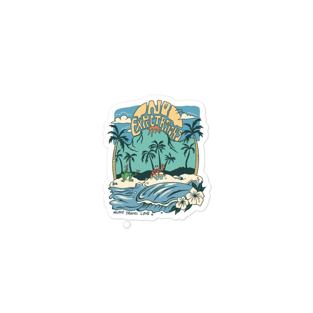 No Expectations Island Beats Vinyl Cut Sitcker