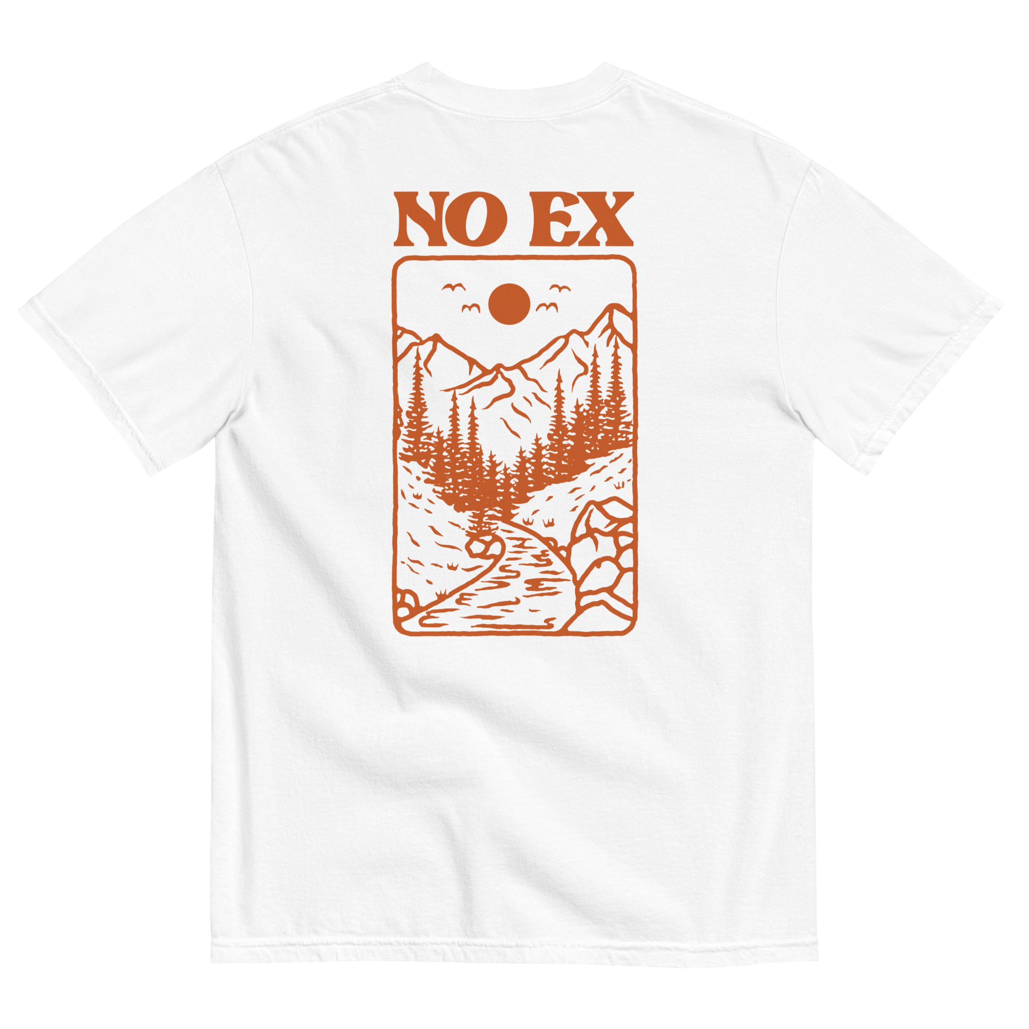 Soft and Durable Comfort Colors short sleeve t-shirt featuring a Nature Path graphic, part of the No Expectations brand collection White