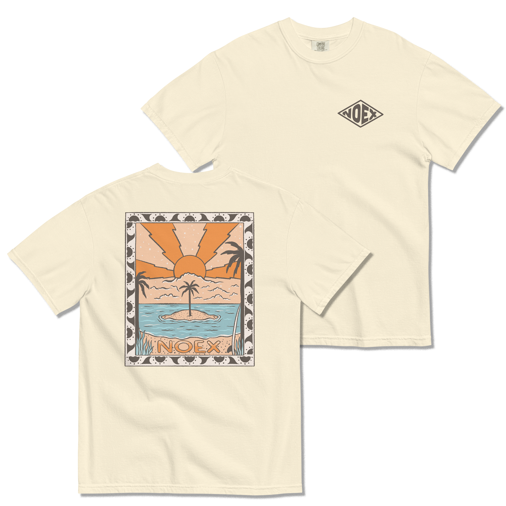Soft and Durable No Expectations Short Sleeve Island Rays Ivory T-shirt