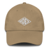 Unisex Embroidered Dad Hat featuring the No Expectations logo on the front, part of the No Expectations brand collection khaki
