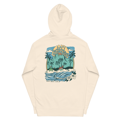 Unisex No Expectations Hoodie Island Beats Ivory